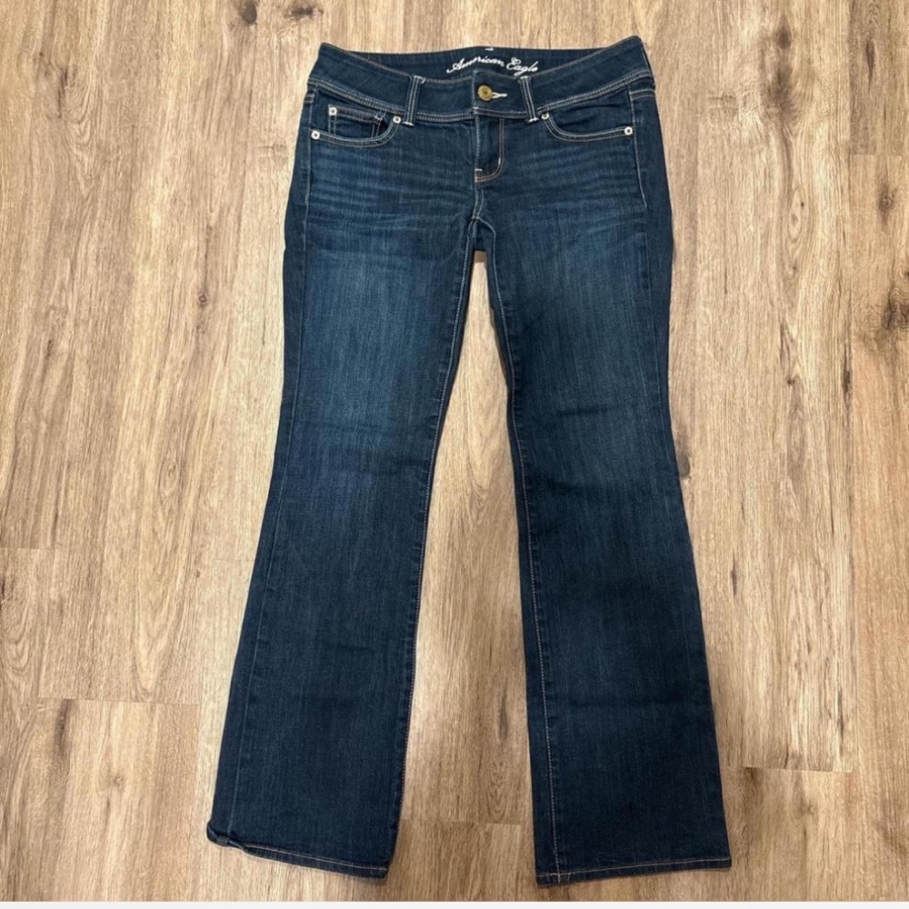 Dark Blue American Eagle Slim Boot Jeans